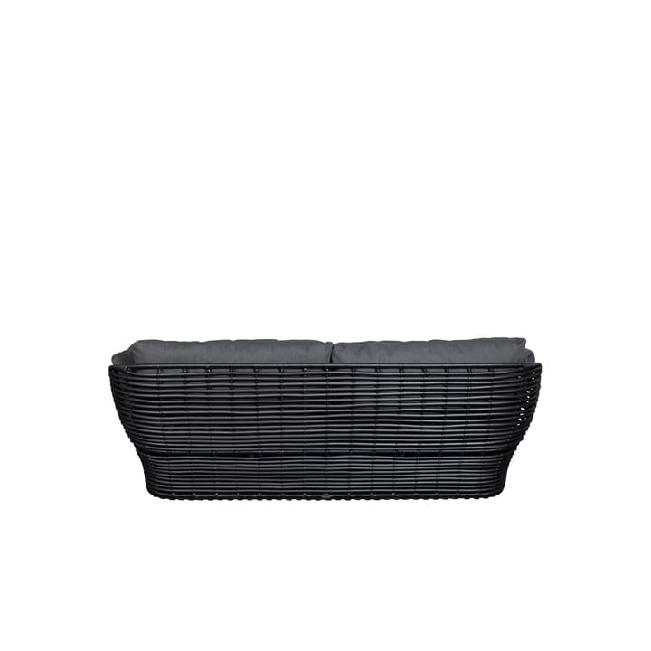 Sofa Basket 2-osobowa, Graphic grey, szare poduszki Cane-line