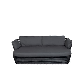 Sofa Basket 2-osobowa - Graphic grey, szare poduszki - Cane-line