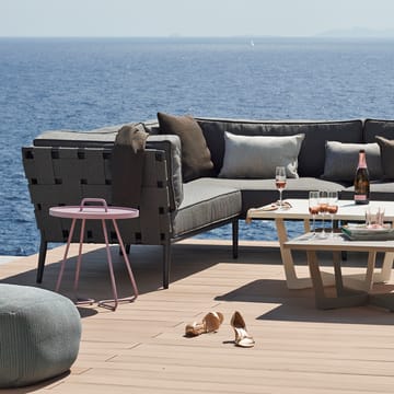 Sofa modułowa Conic - Cane-Line Airtouch grey, lewostronna, w zestawie z poduszkami - Cane-line