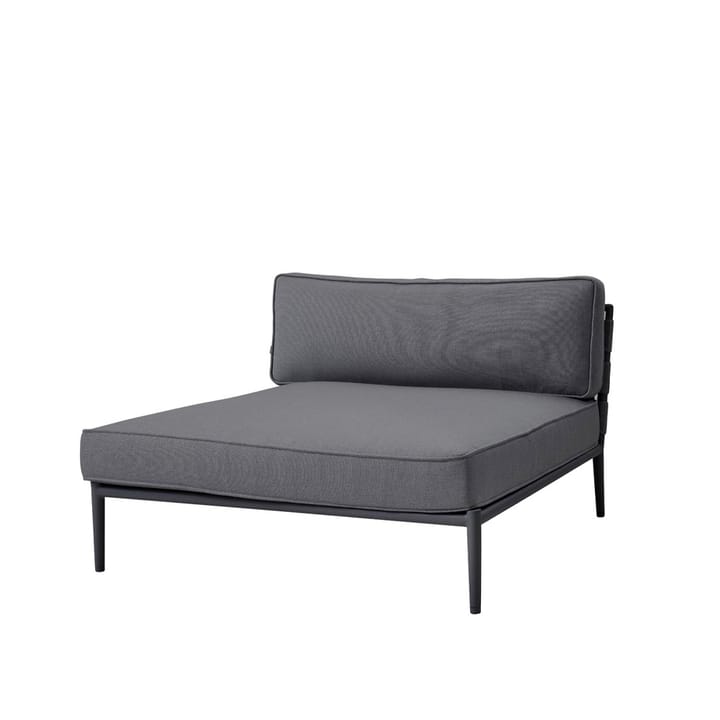 Sofa modułowa Conic - Cane-Line airtouch grey, leżanka, w komplecie z poduszkami - Cane-line