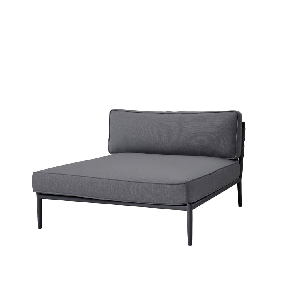 Cane-line Sofa modułowa Conic Cane-Line airtouch grey, leżanka, w komplecie z poduszkami