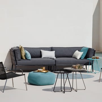 Sofa modułowa Conic - Cane-Line Airtouch grey, prawostronna, w zestawie z poduszkami - Cane-line