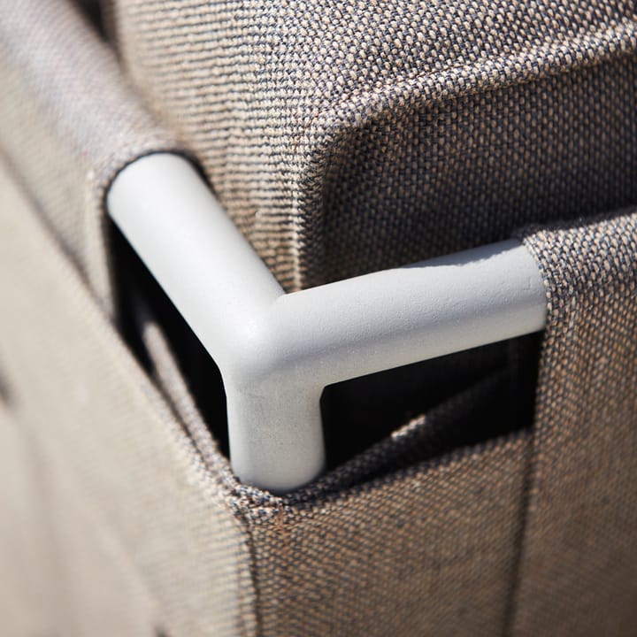 Sofa modułowa Conic, Cane-Line airtouch Light Grey - pojedyncza - w komplecie z poduszkami Cane-line