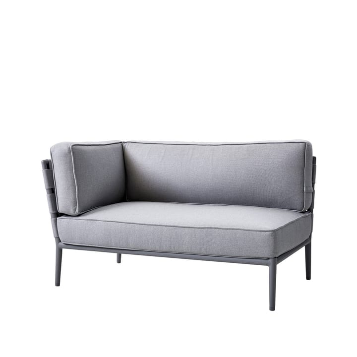 Sofa modułowa Conic - Cane-Line Airtouch Light Grey - prawostronna - w tym poduszki - Cane-line