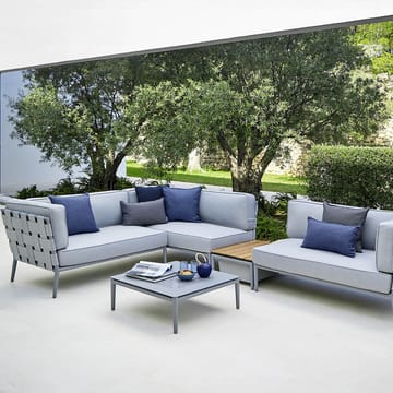 Sofa modułowa Conic - Light Grey-lewostronna w zestawie z poduszkami - Cane-line