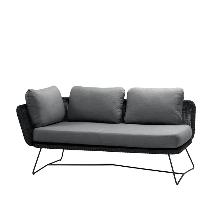 Sofa modułowa Horizon - Cane-Line Natté Grey, prawostronna, Black stelaż - Cane-line
