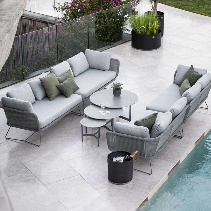 Sofa modułowa Horizon, Cane-Line Natté Light Grey, prawostronna Cane-line