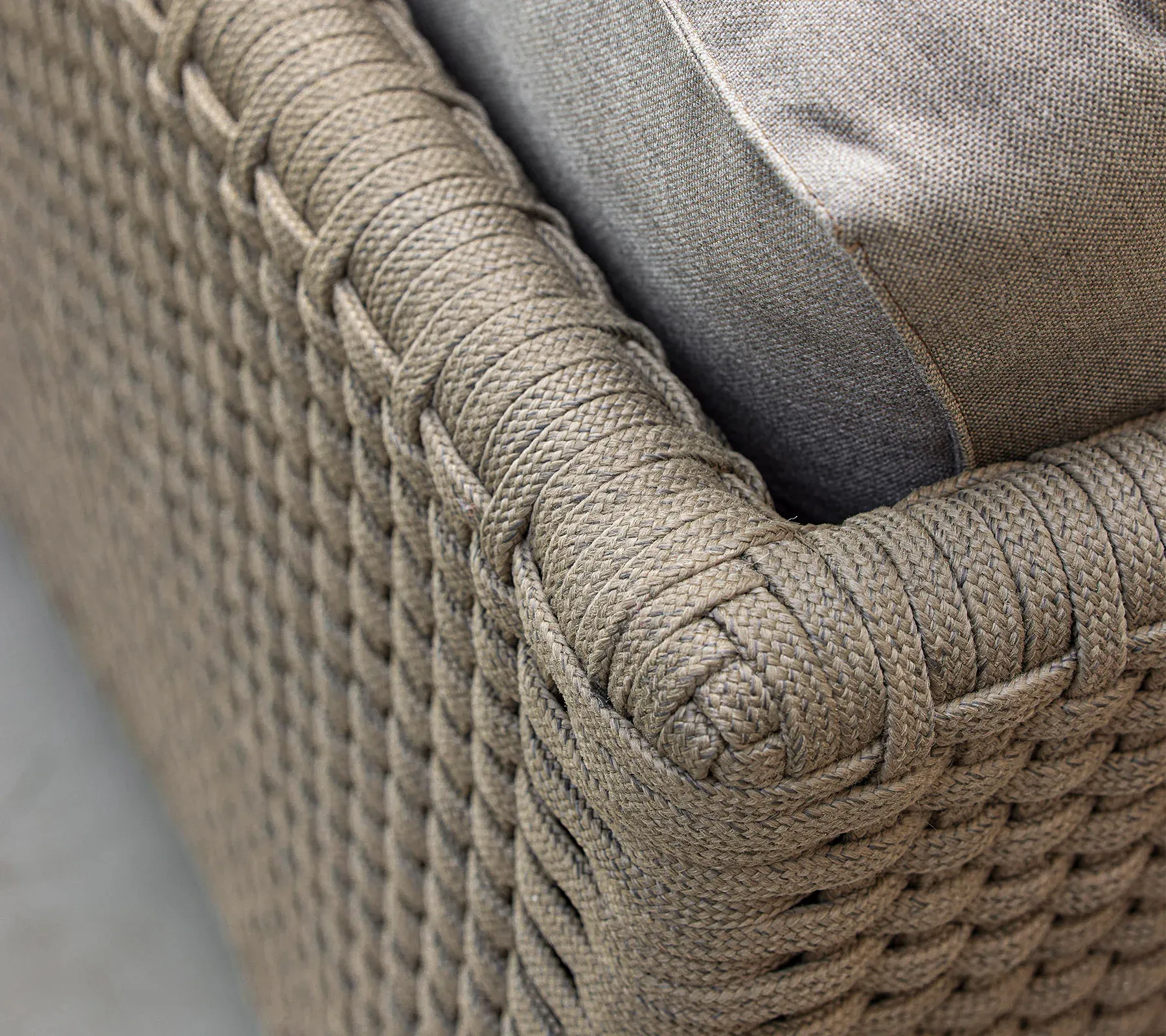 Sofa3-osobowa Diamond Soft Rope, Cane-Line Natté taupe Cane-line