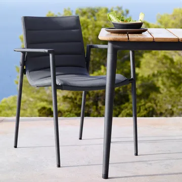 Stół do jadalni Core, drewno tekowe 210x90x74 cm - Taupe stelaż - Cane-line