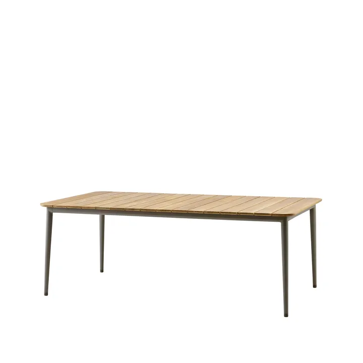 Stół do jadalni Core, drewno tekowe 210x90x74 cm - Taupe stelaż - Cane-line