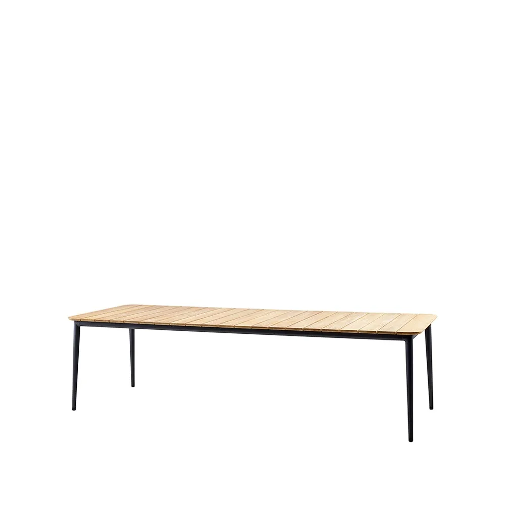 Stół do jadalni Core, drewno tekowe 274x90x74 cm, Lava grey stelaż Cane-line