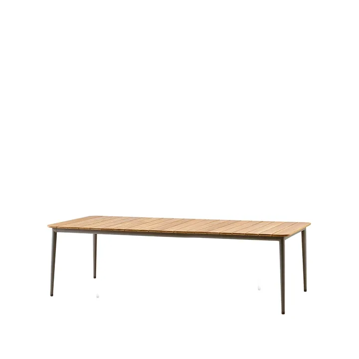 Stół do jadalni Core, drewno tekowe 274x90x74 cm - Taupe stelaż - Cane-line