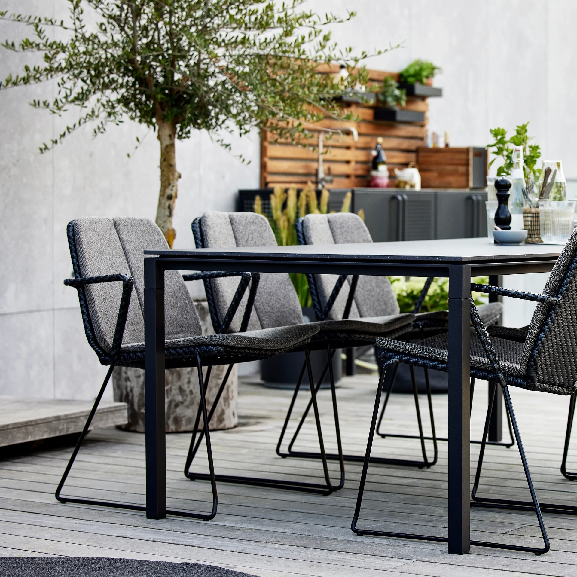 Stół Pure 200x100 cm Basalt grey-lava grey Cane-line