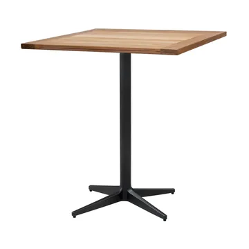 Stolik kawiarniany Drop z drewna tekowego 72x72 cm - Lava grey stelaż - Cane-line