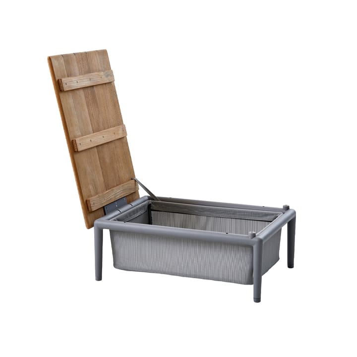 Stolik kawowy Conic, Light Grey, drewno tekowe Cane-line