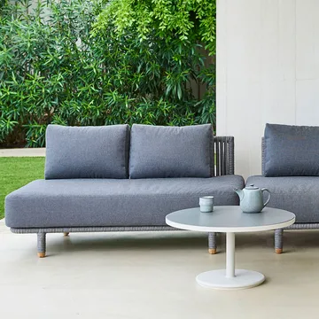 Stolik kawowy Go - White, Ø110 cm - Cane-line