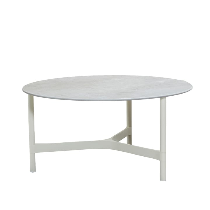 Stolik kawowy Twist, large Ø90 cm - Fossil grey-white - Cane-line