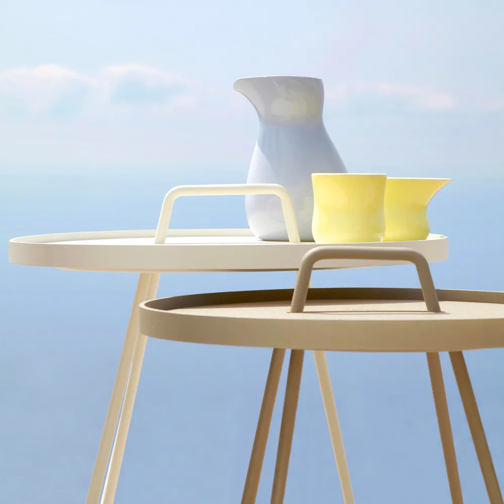 Stolik On The Move Ø37 cm, Black Cane-line