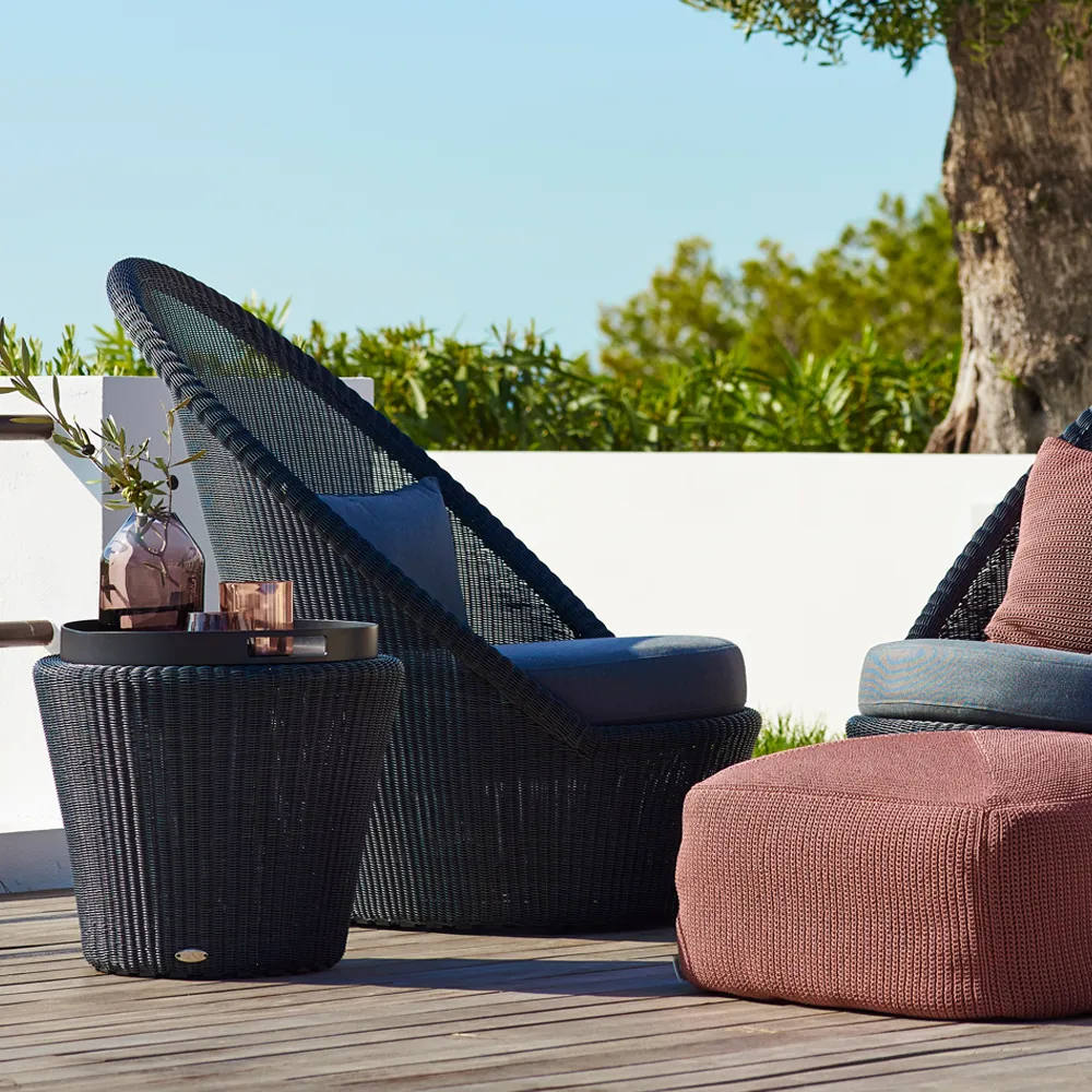 Stolik/podnóżek Kingston Ø46 cm, Mokka Cane-line