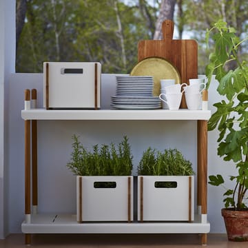 System półek Frame - Lava Grey, komplet, drewno tekowe - Cane-line