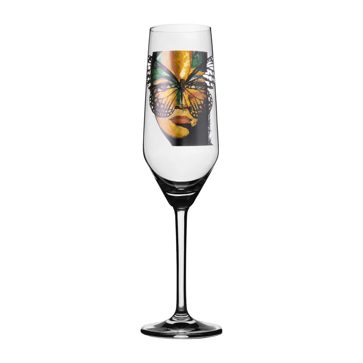 Golden Butterfly kieliszek do szampana 300 ml - Clear - Carolina Gynning