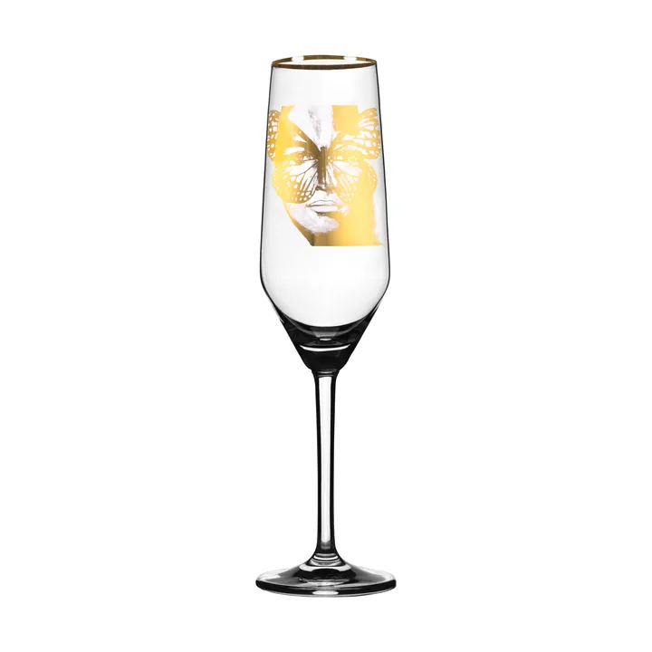 Golden Butterfly kieliszek do szampana 300 ml - Gold - Carolina Gynning