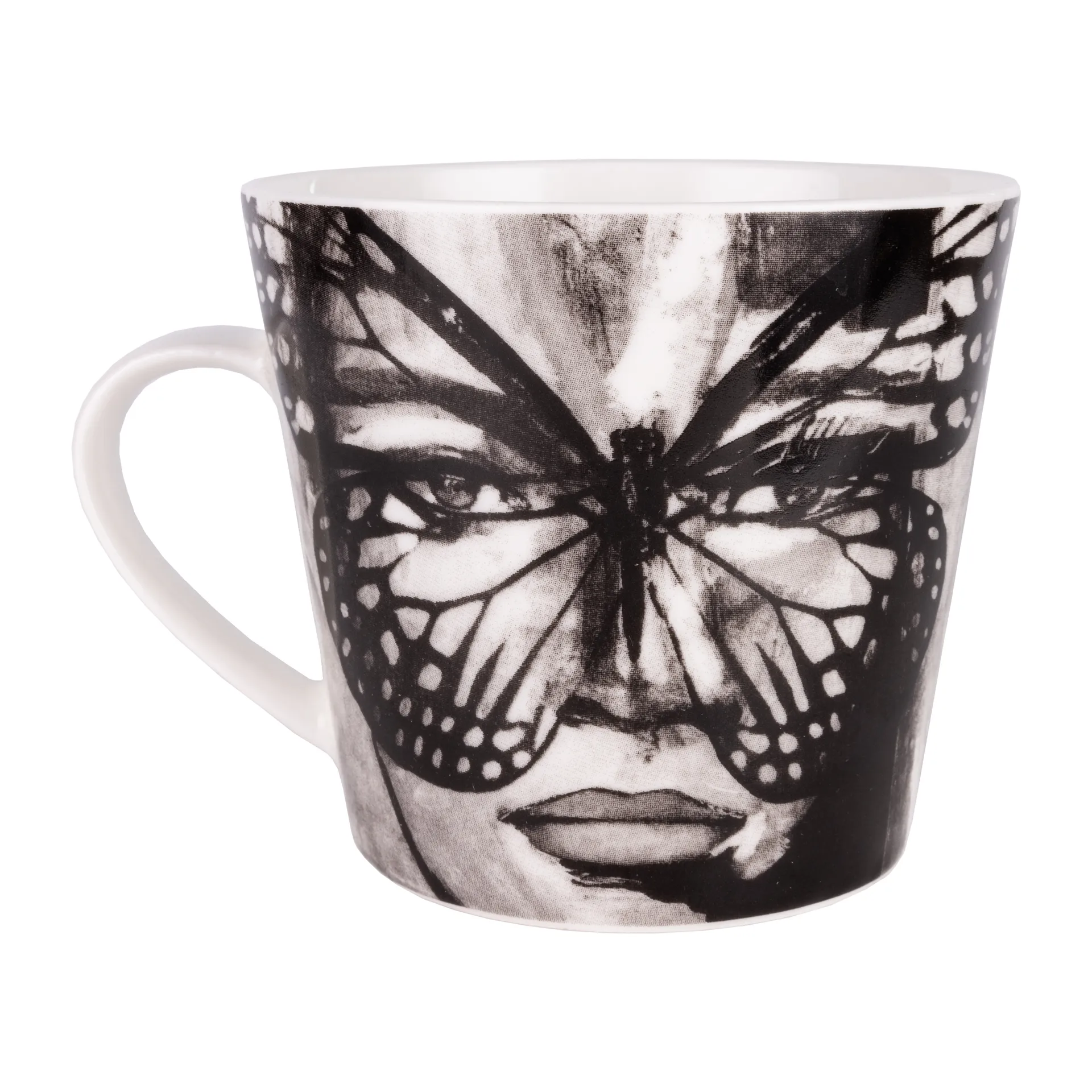 Golden Butterfly kubek 400 ml, Black-white Carolina Gynning