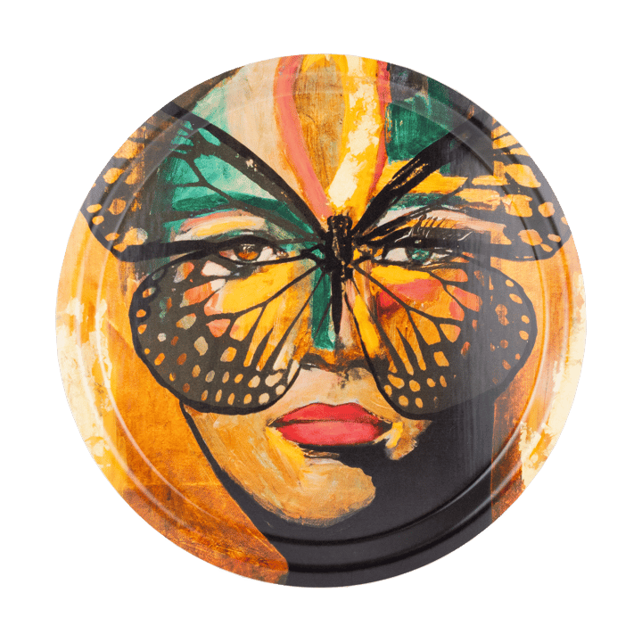 Taca Golden Butterfly Ø31 cm - Orange-black - Carolina Gynning