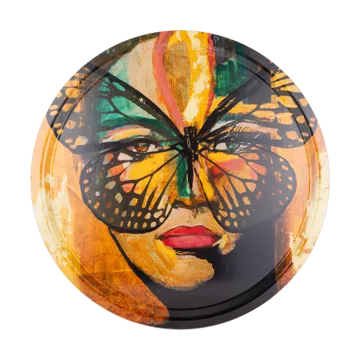 Taca Golden Butterfly Ø46 cm - Orange-black - Carolina Gynning
