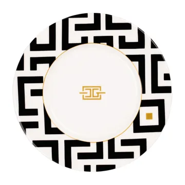 Talerz DECO Ø22,5 cm - Biało-czarny - Carolina Gynning