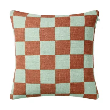 Buffalo Check - Aqua-apricot orange, 50x50 cm - Chhatwal & Jonsson
