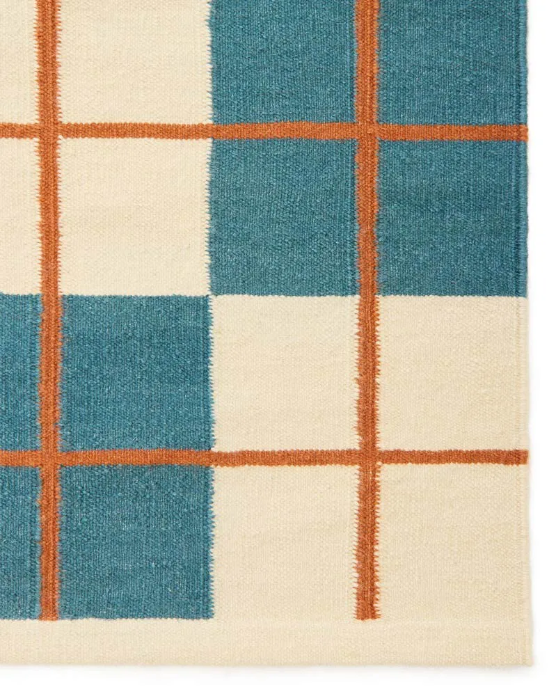 Dywan Haveli 230x320 cm, Heaven blue-light khaki-rust Chhatwal & Jonsson