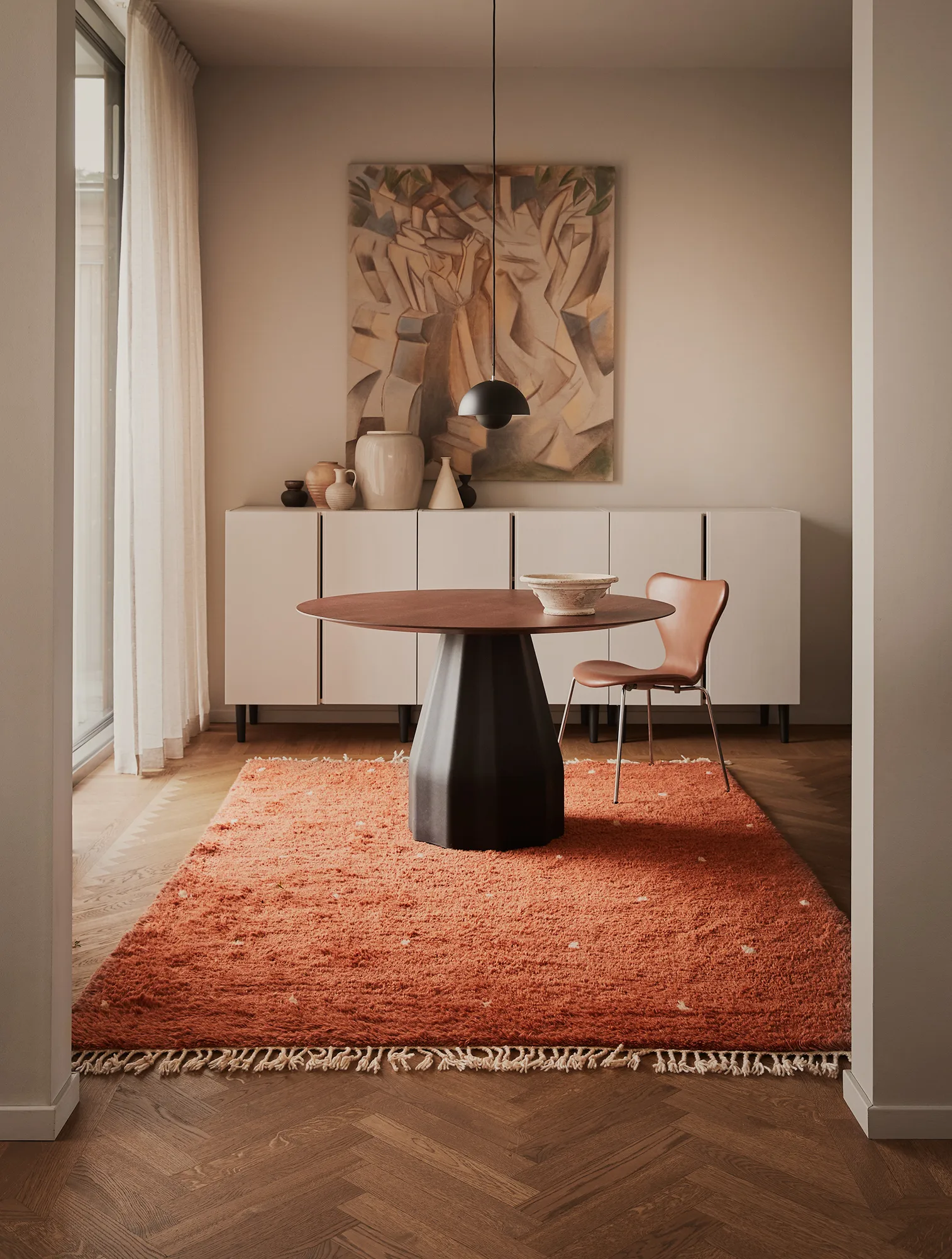 Dywan Ravi 177x266 cm, Pomarańczowo-biały Chhatwal & Jonsson