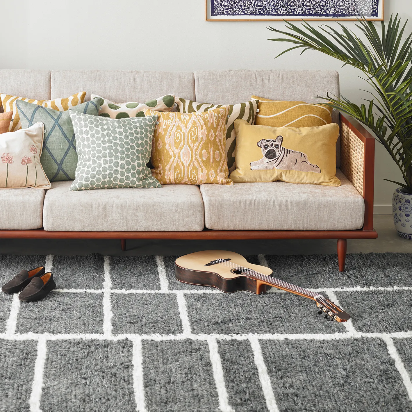 Dywan wełniany Sita 180x270 cm, Grey melange-white Chhatwal & Jonsson