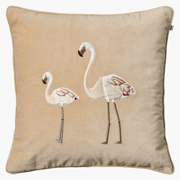 Haftowana poszewka na poduszkę Flamingo 50x50 cm - Beżowy - Chhatwal & Jonsson