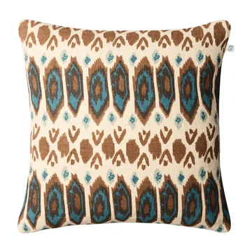Ikat Bombaj poszewka na poduszkę 50x50 cm - Taupe-heaven blue-aqua - Chhatwal & Jonsson