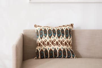 Ikat Bombaj poszewka na poduszkę 50x50 cm - Taupe-heaven blue-aqua - Chhatwal & Jonsson
