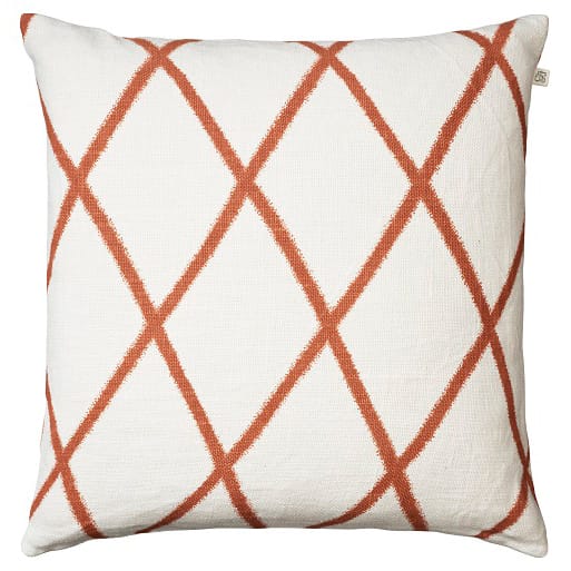 Ikat Orissa poszewka na poduszkę 50x50 cm - Off white-orange - Chhatwal & Jonsson