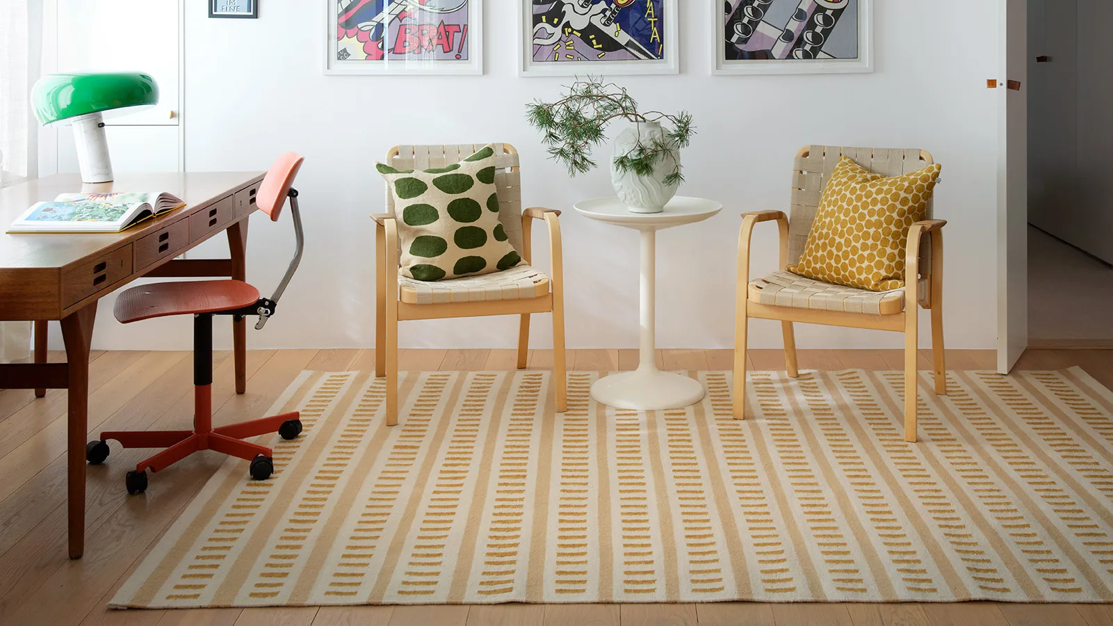 Ladakh dywan z wełny, Off white-beige-masala yellow, 180x270 cm Chhatwal & Jonsson