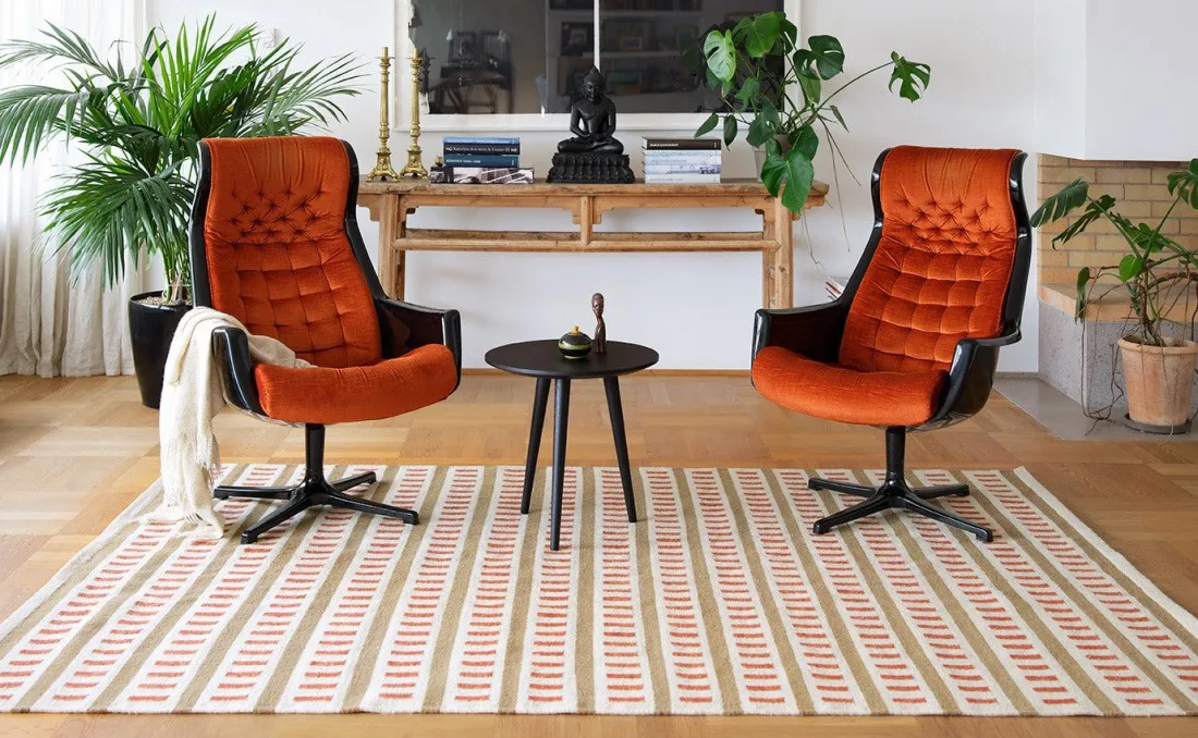 Ladakh dywan z wełny, Off white-beige-rust, 180x270 cm Chhatwal & Jonsson