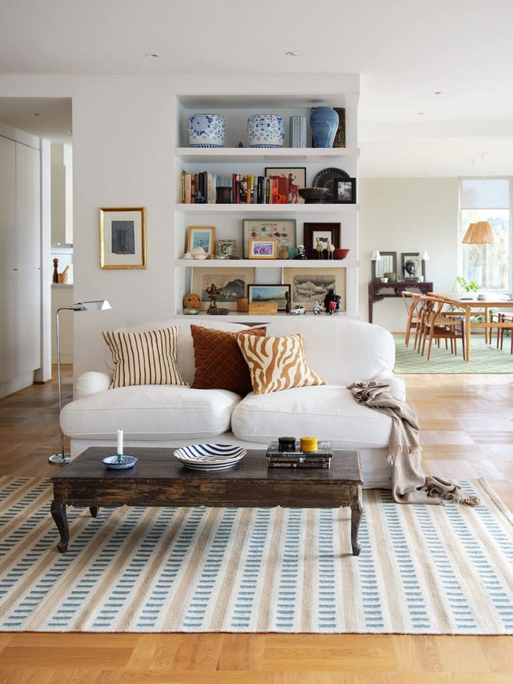 Ladakh dywan z wełny, Off white-l. beige-heaven blue, 180x270 cm Chhatwal & Jonsson