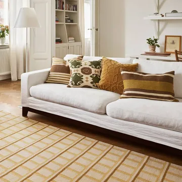 Mysore dywan z wełny - Off White-Masala Yellow-Yellow, 180x270 cm - Chhatwal & Jonsson