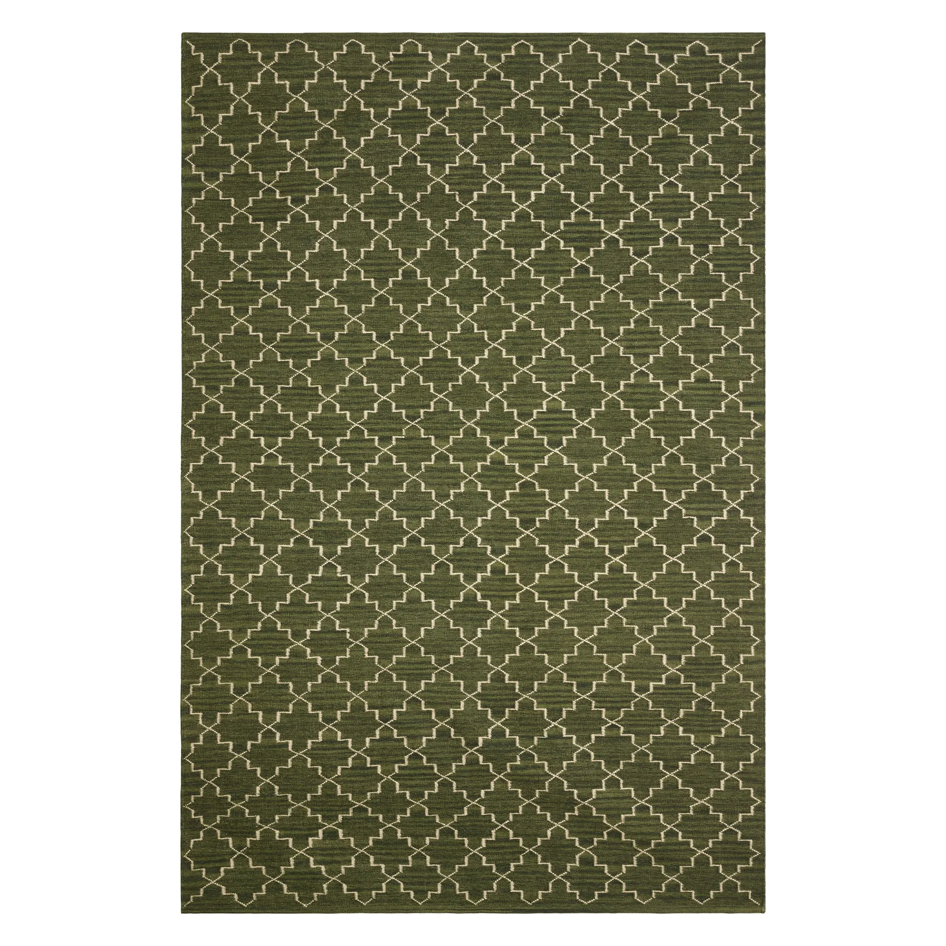 New Geometric dywan 180x272 cm, Green melange- off white Chhatwal & Jonsson