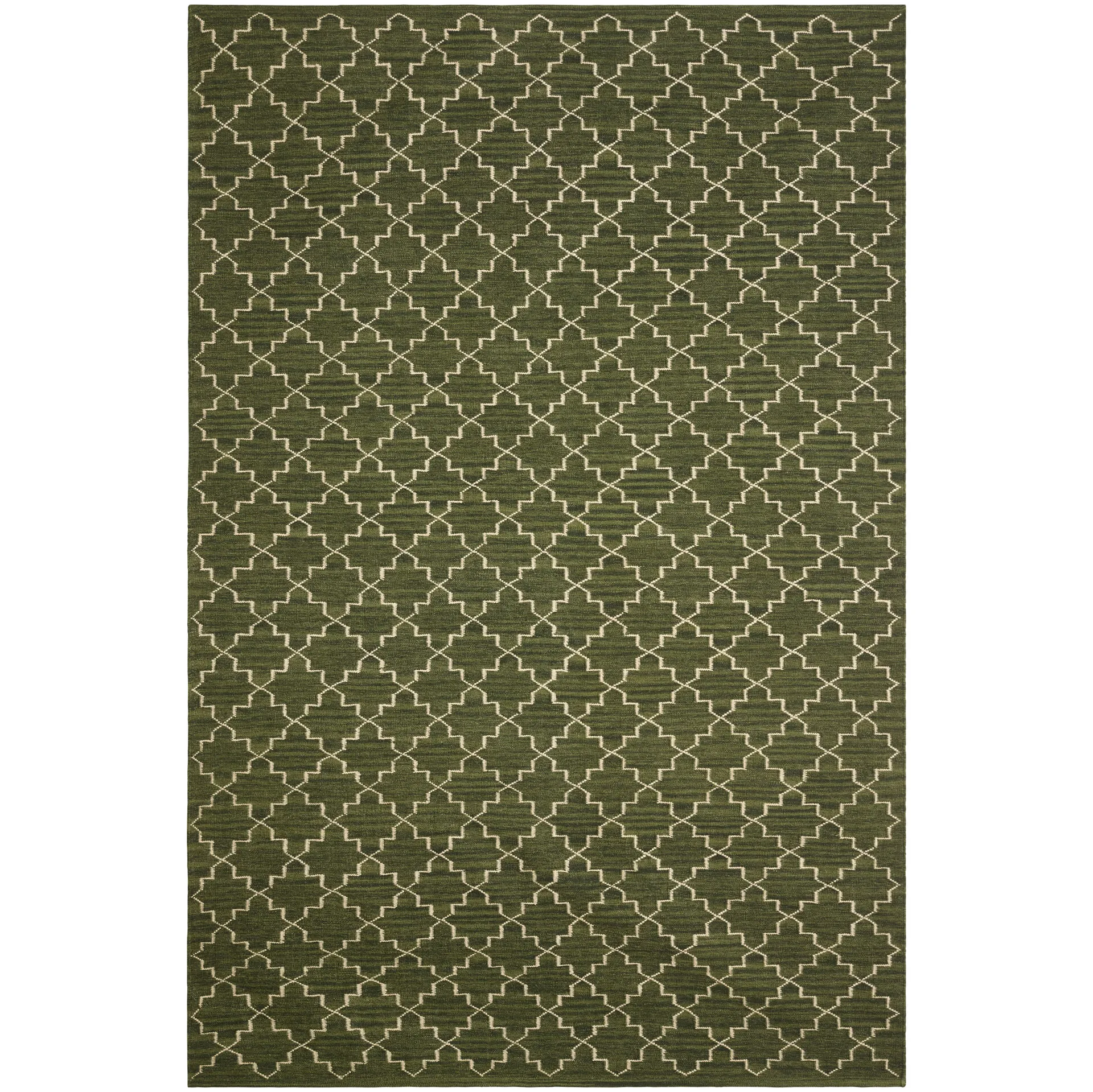 New Geometric dywan 234x323 cm, Green melange-off white Chhatwal & Jonsson