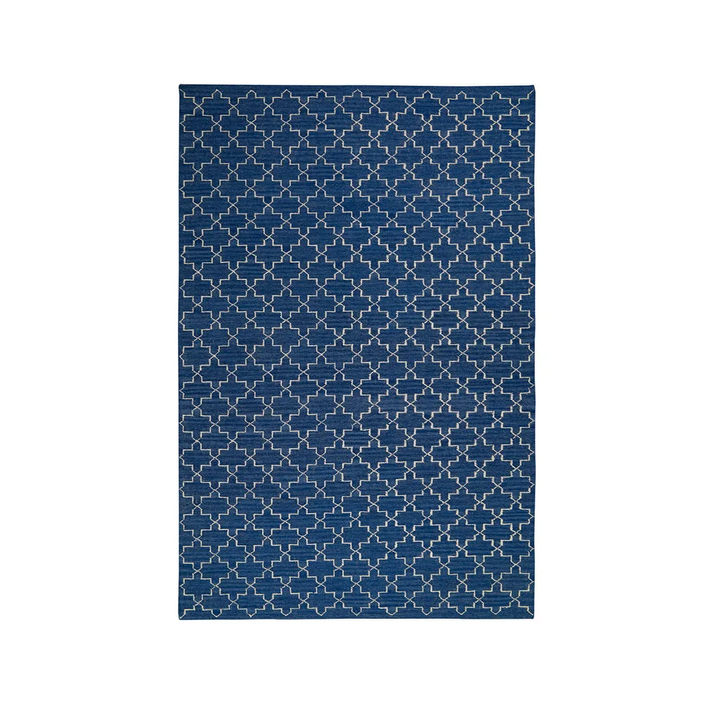 New Geometric dywan, indigo melange/off white, 234x323 cm Chhatwal & Jonsson