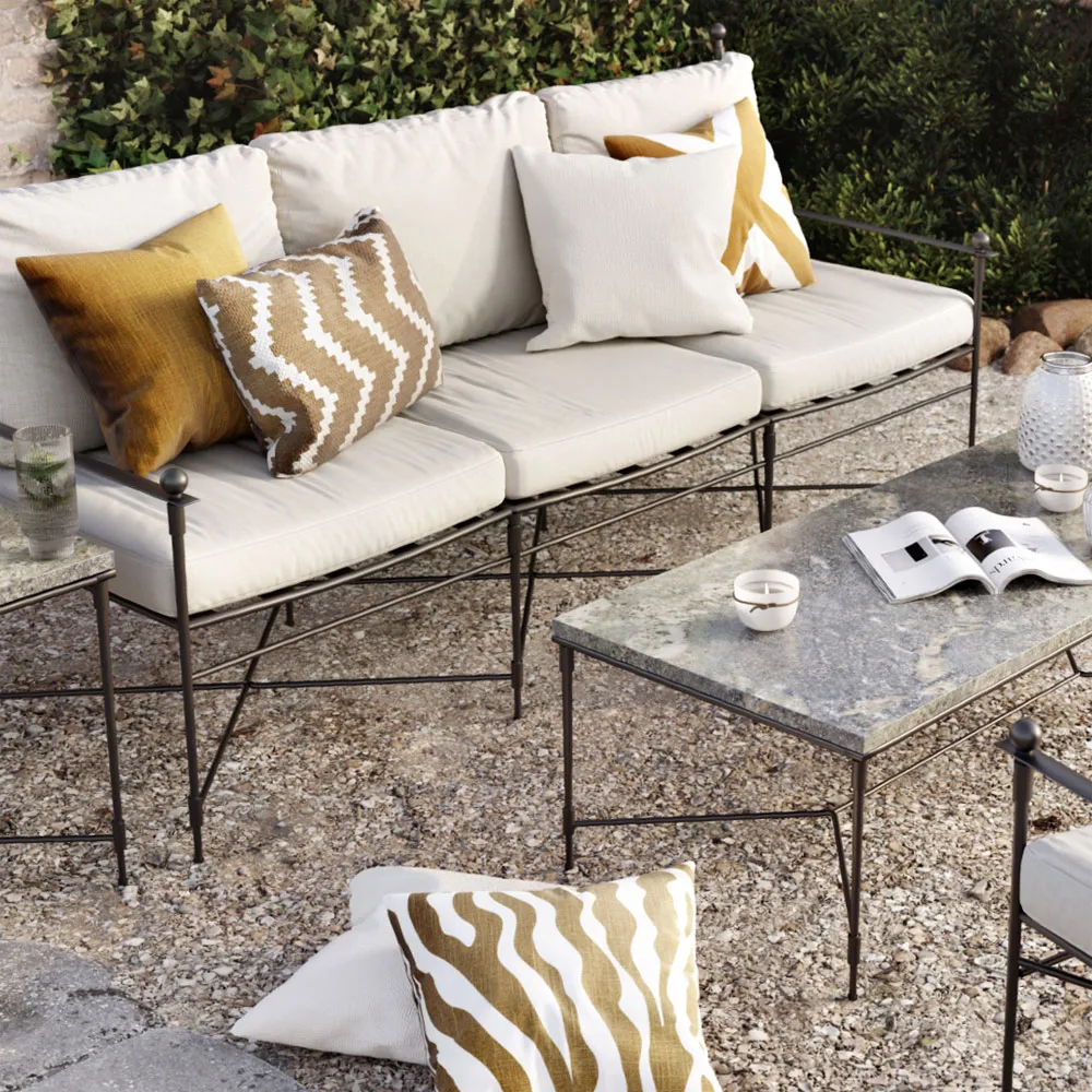 Poduszka Zebra Outdoor 50x50 cm, beige/offwhite, 50 cm Chhatwal & Jonsson