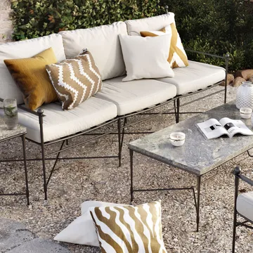 Poduszka Zebra Outdoor 50x50 cm - Sage/off white, 50 cm - Chhatwal & Jonsson