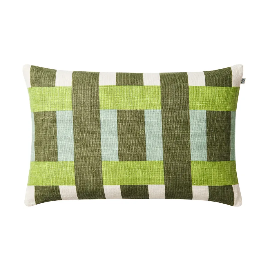 Poszewka na poduszkę Benaras, Cactus green-lime-aqua, 40x60 cm Chhatwal & Jonsson