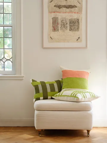 Poszewka na poduszkę Benaras - Cactus green-lime-aqua, 40x60 cm - Chhatwal & Jonsson