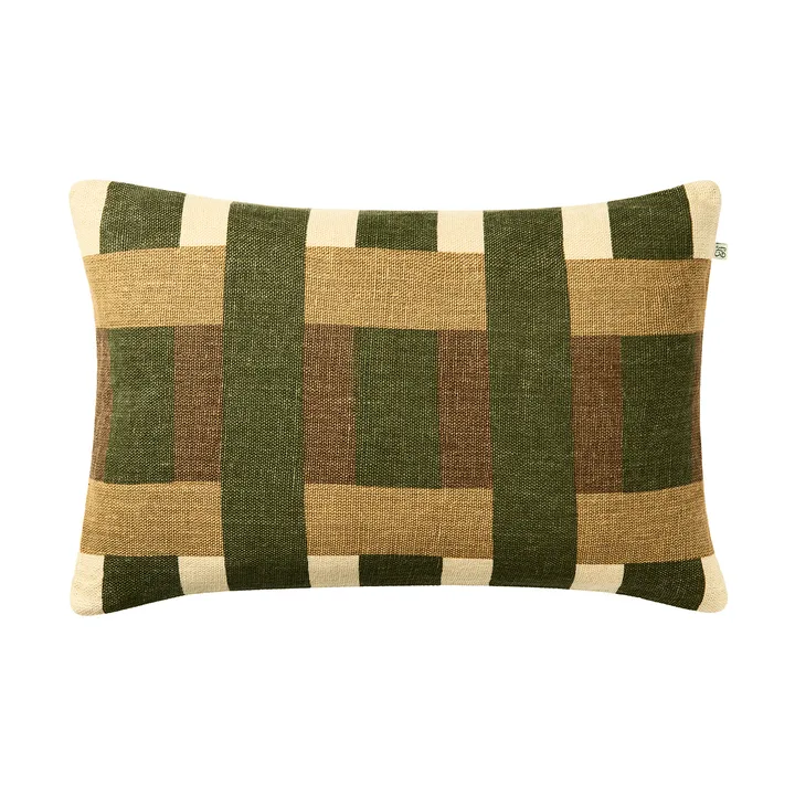 Poszewka na poduszkę Benaras - Cactus Green-Taupe-Khaki, 40x60 cm - Chhatwal & Jonsson